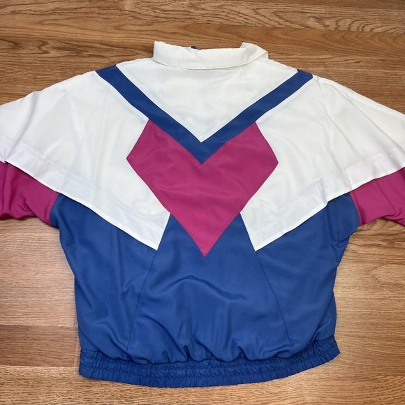 Vintage Colorblock Windbreaker Jacket JCPenney Olympics Women's Size Medium - Picture 8 of 9